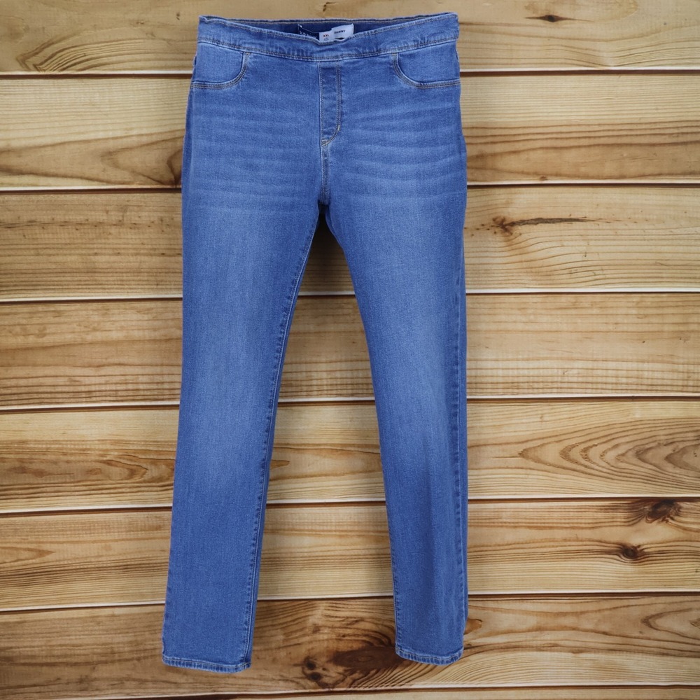 Old Navy Skinny Jeans Girls Size XXL (18) Blue Medium Wash Denim Stretch Pull-On